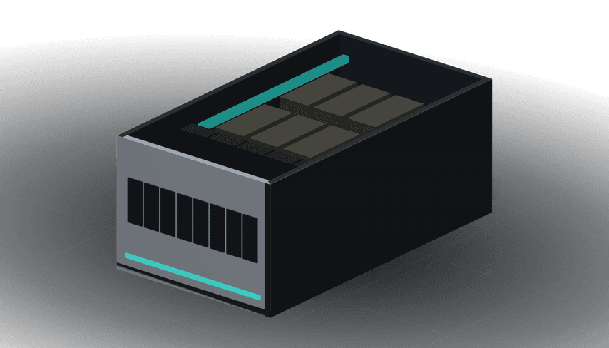 HGX B300 node with large heatsinks
