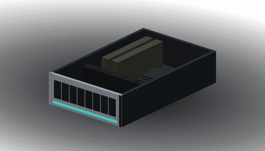 Compact 4U GPU server with two GPU cards